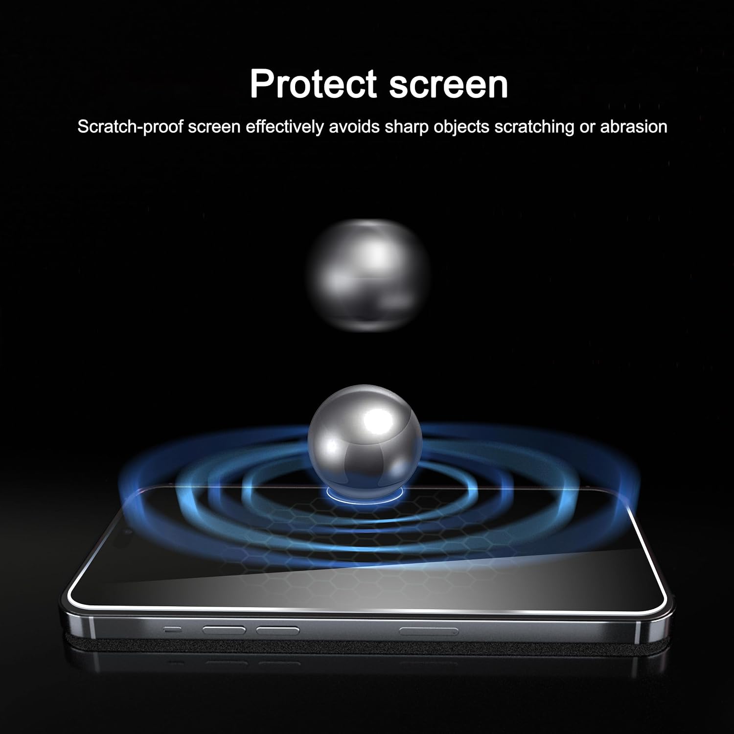 Detalle de Ailun iPhone 18 Pro Max Privacy Screen Protector, 3-Pack Tempered Glass