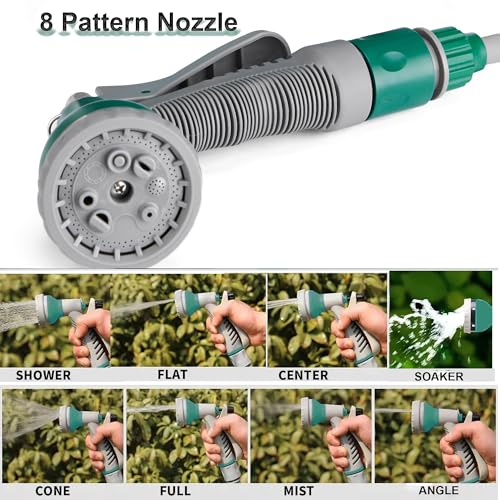 Thumbnail 4 de Greenera Garden Hose Reel 14M with 2m Leader Hose and 8-Mode Spray Gun – Manual Retractable Outdoor Reel