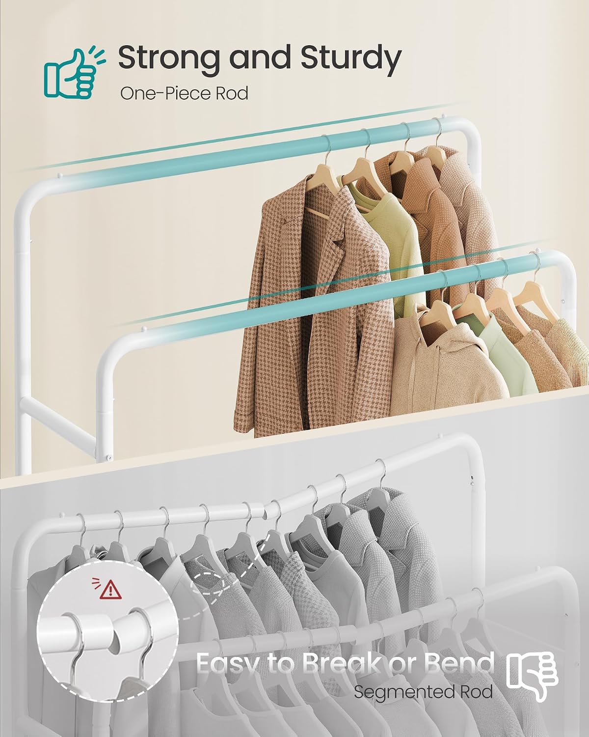 Thumbnail 2 de SONGMICS HSR017WG01 clothes rack 90 kg