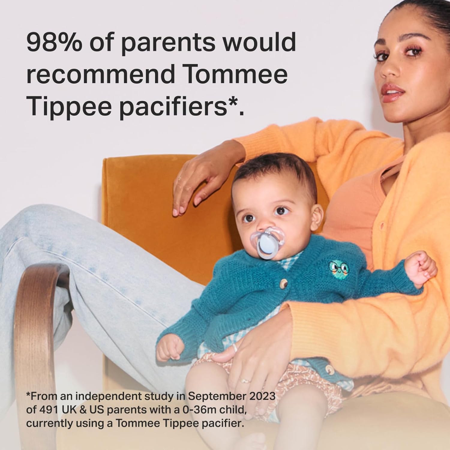 Thumbnail 4 de Tommee Tippee Nighttime Soothers (0-6m), 6-pack BPA-free glow-in-the-dark symmetrical orthodontic dummies