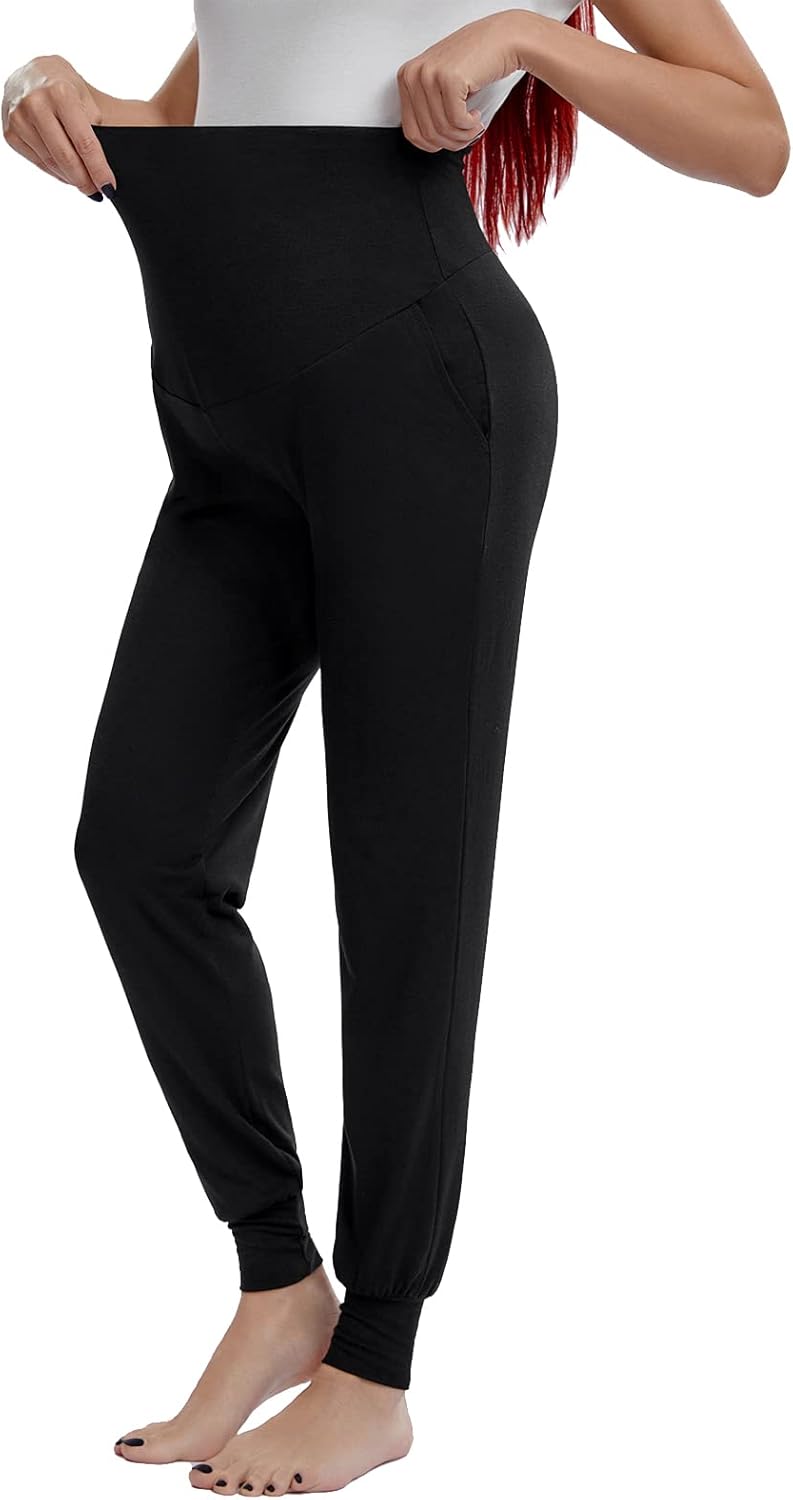 Detalle 2 de Shen&Qege Maternity Pants Over The Belly Lounge Sweatpants