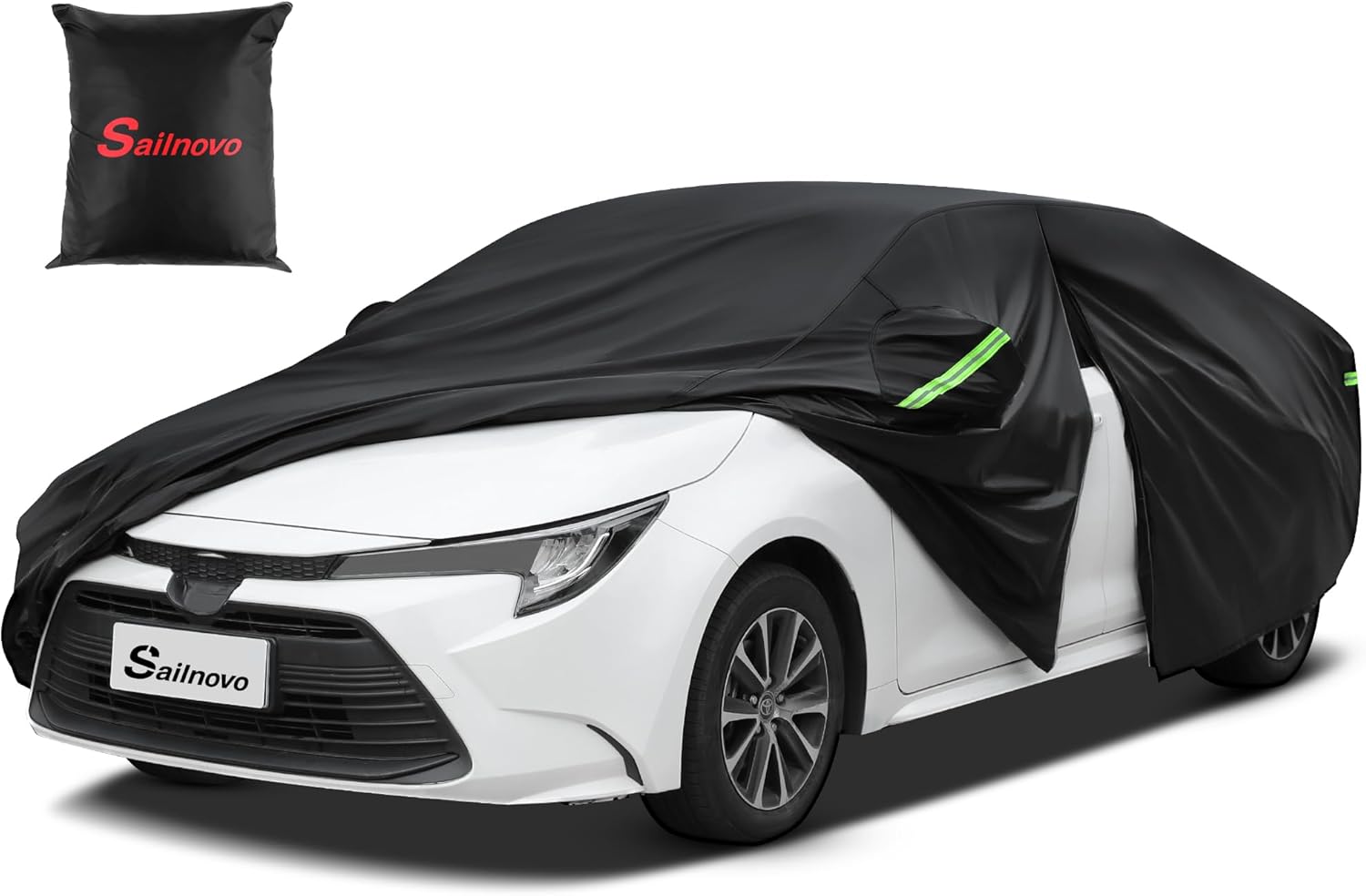 Detalle de Sailnovo Sedan Car Cover Waterproof All Weather, 7-Layer Heavy Duty Full Exterior Cover for 194–208 inch Sedans