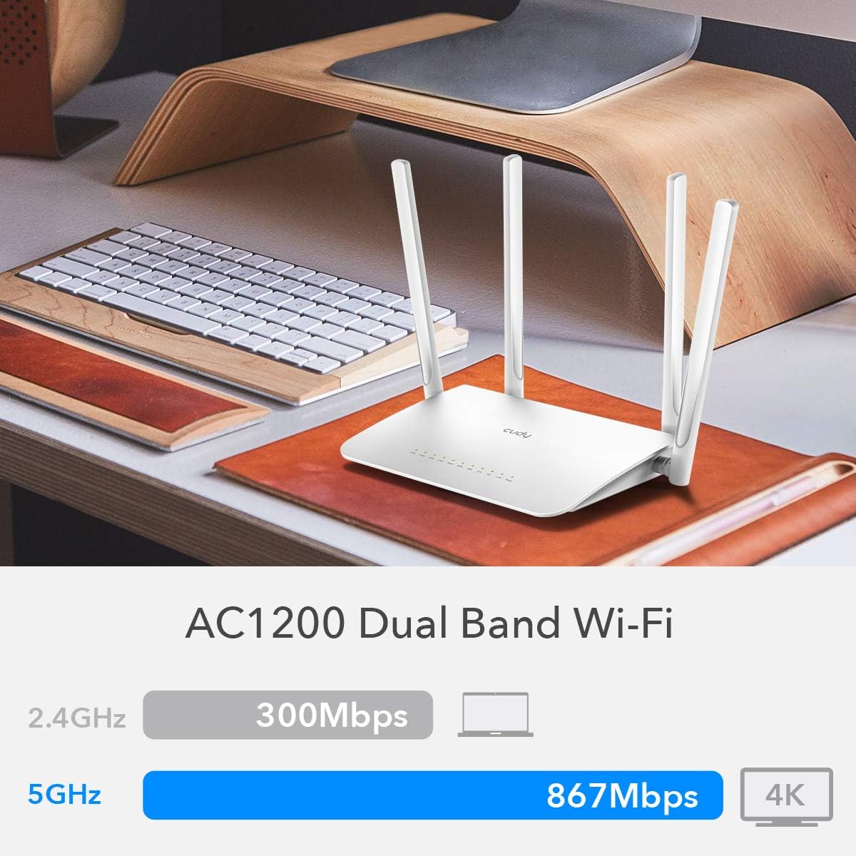 Thumbnail 2 de Cudy WR1300 router Wi-Fi dual band AC1200