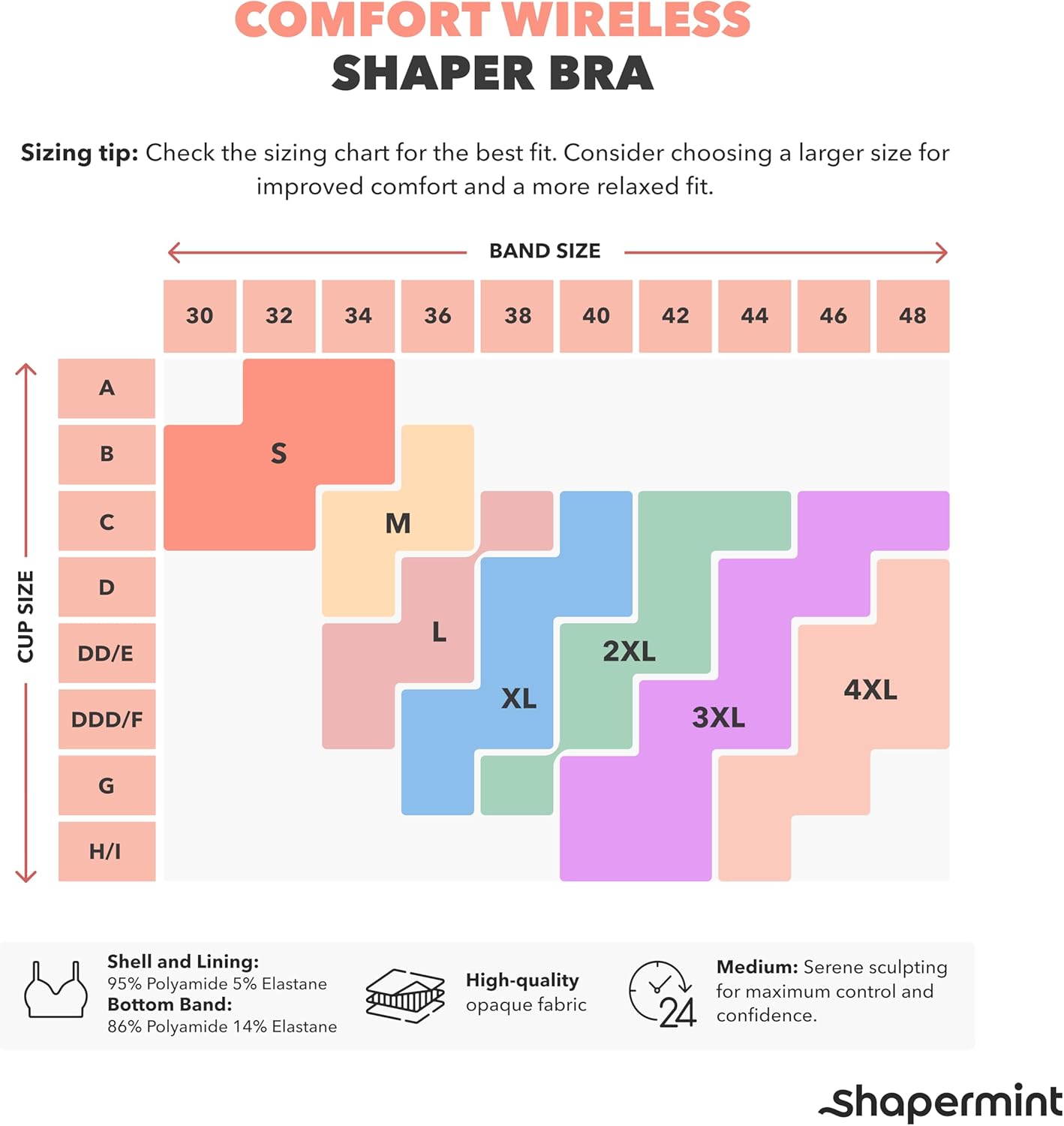 Thumbnail 2 de Shapermint Wireless Bras for Women (wire-free support, lightly padded seamless cups)