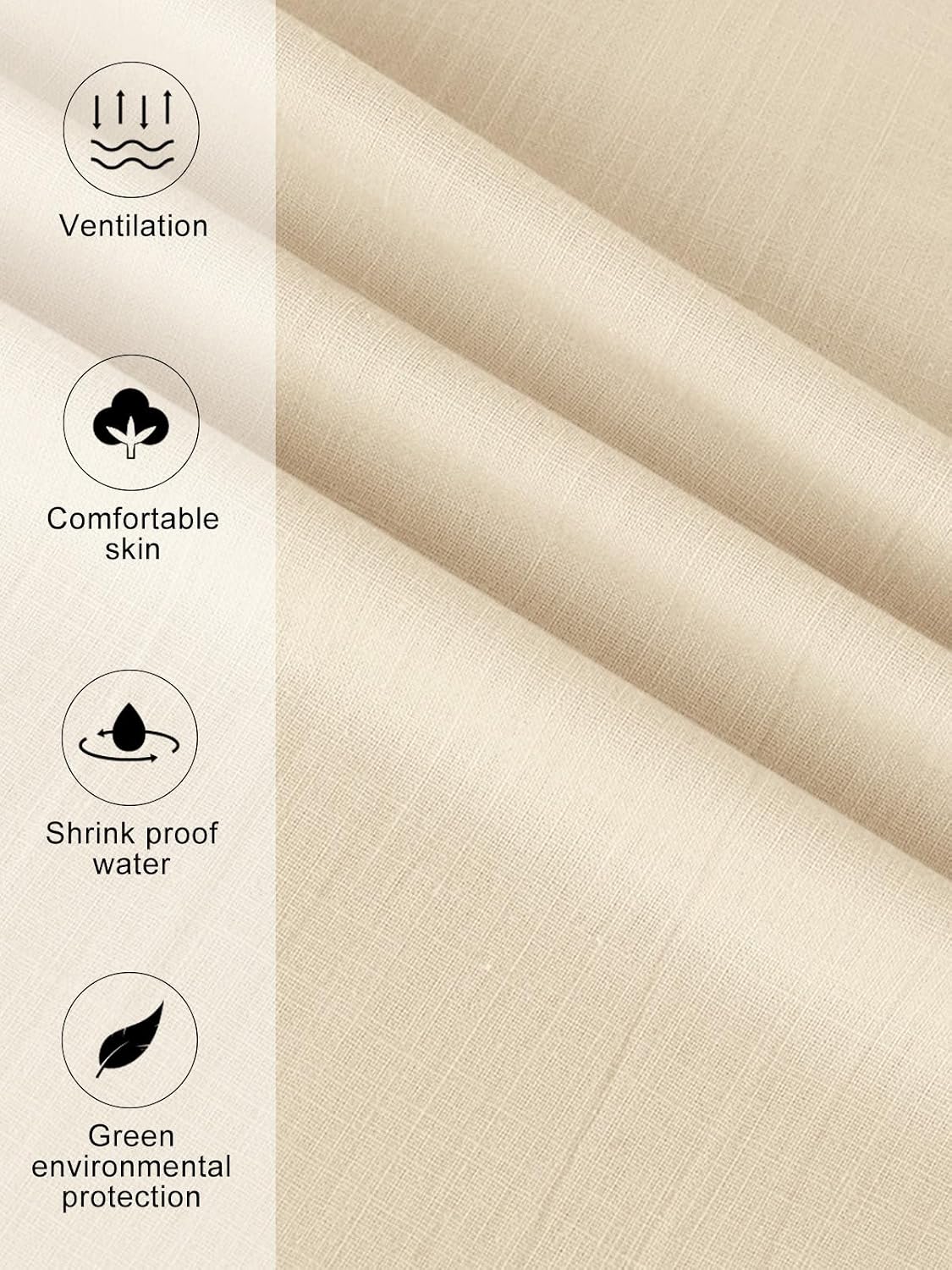 Thumbnail 6 de PASLTER Men’s Linen Casual Pants with Elastic Drawstring Waist (Loose Fit, Straight Legs)