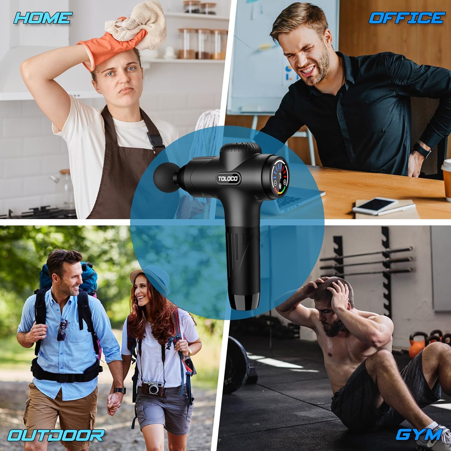 Thumbnail 5 de TOLOCO Massage Gun percussion massager 10 heads 💆