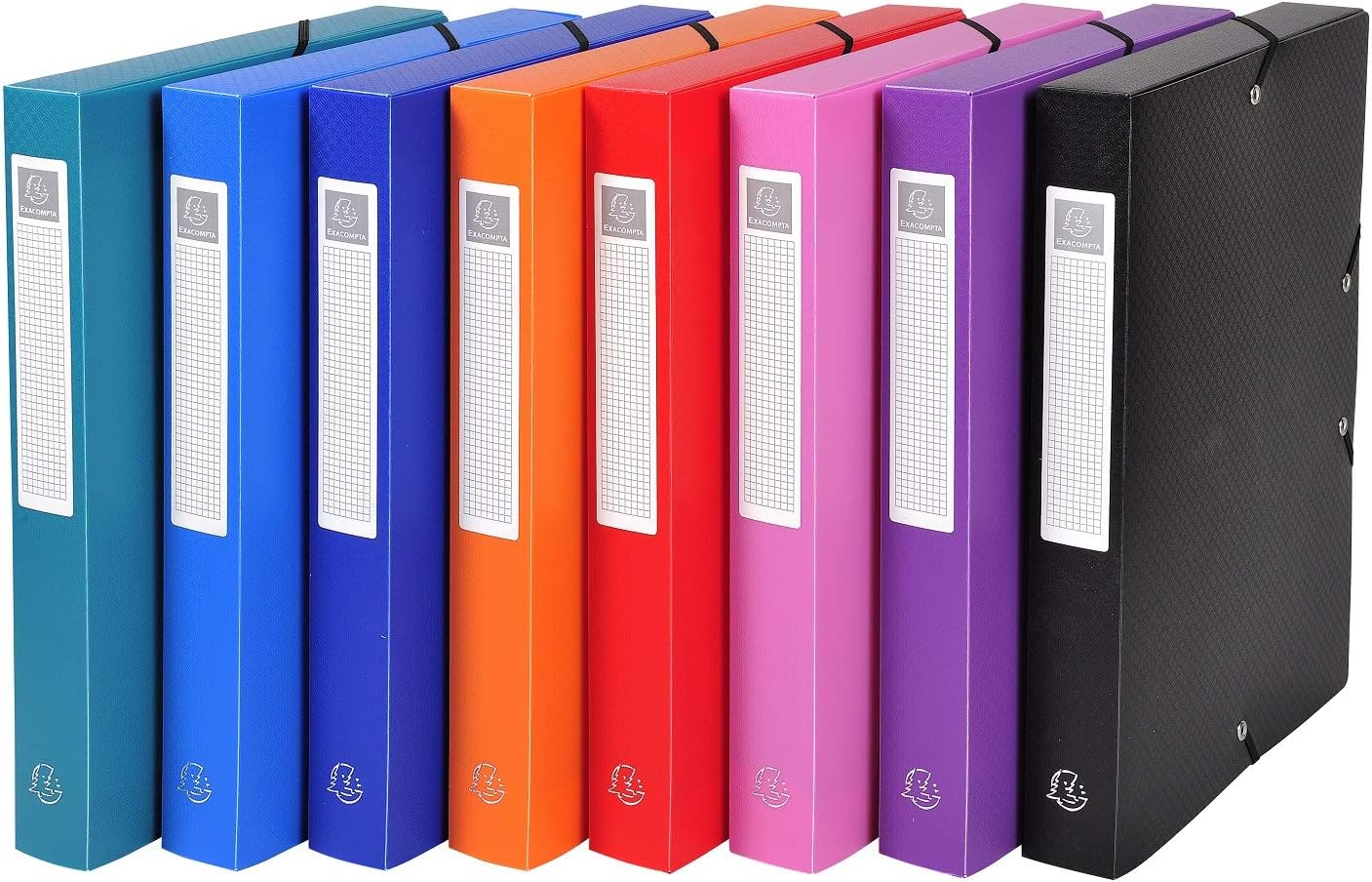 Thumbnail 5 de Exacompta 5970E – 8 boîtes de classement Opak, élastiques, A4, polypropylène, dos 40 mm, couleurs assorties