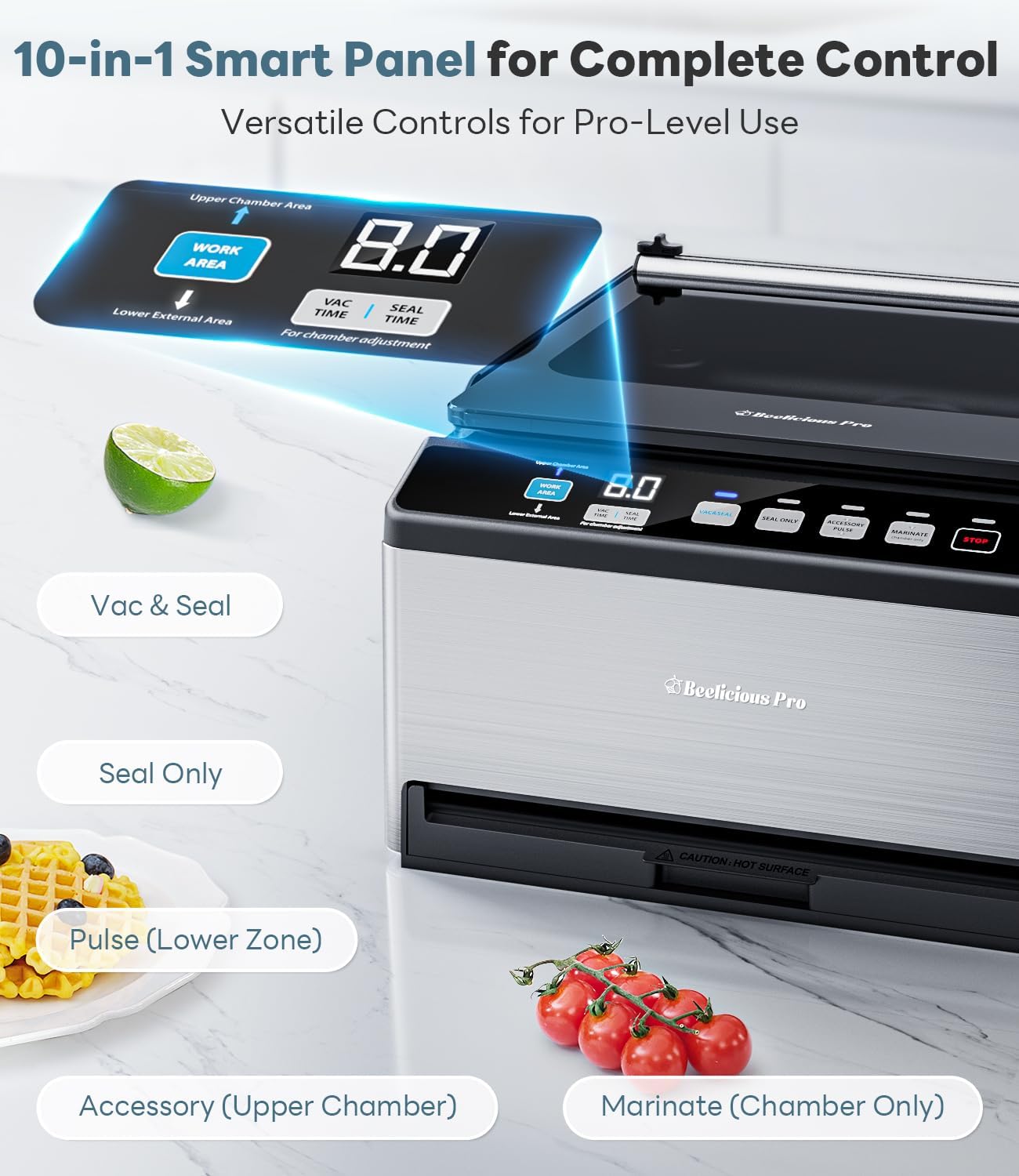 Detalle de DualCore CVS101 Chamber Vacuum Sealer for Liquids & Sous Vide