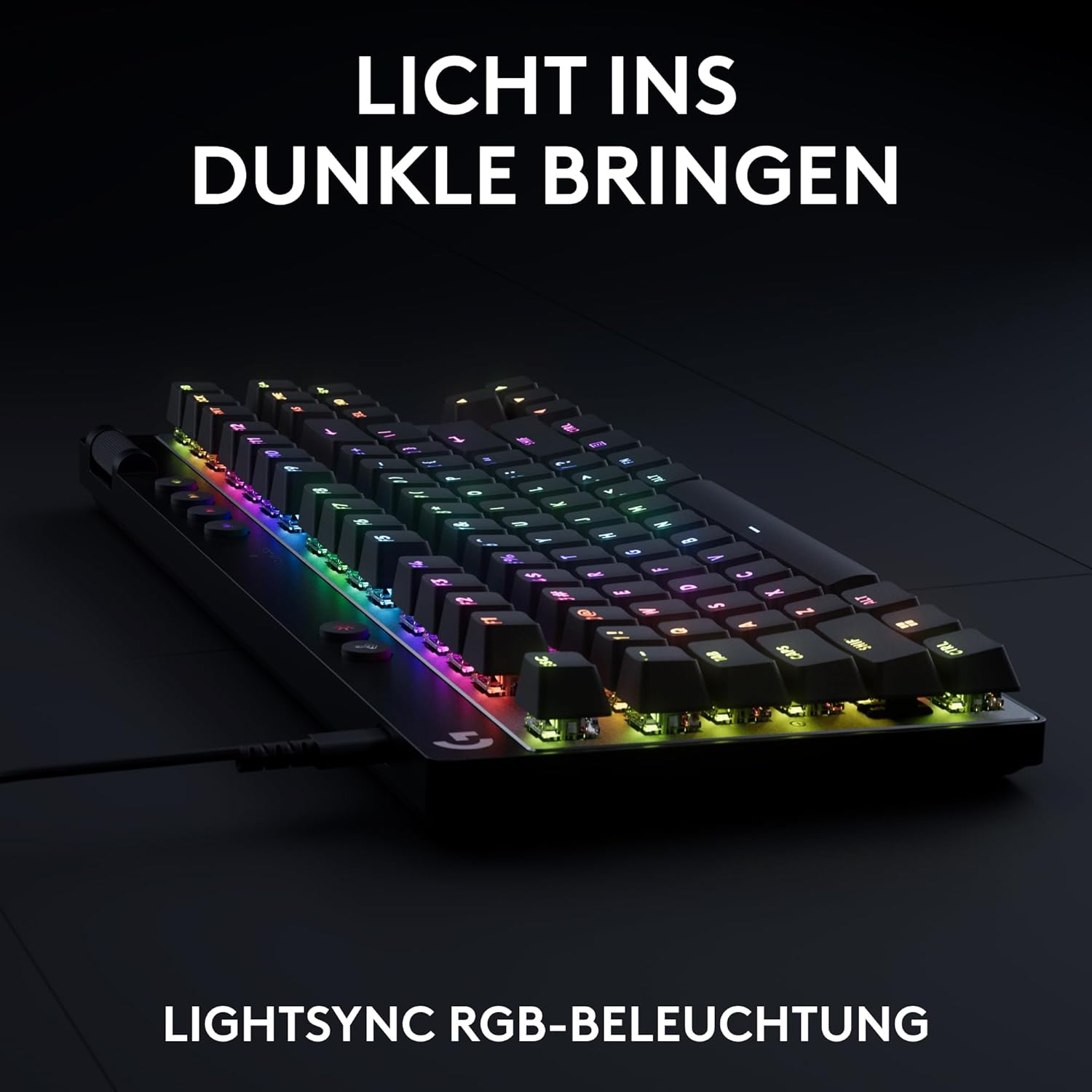 Detalle 2 de Logitech G PRO X TKL Rapid – kabelgebundene Tenkeyless Gaming-Tastatur mit magnetischen Analogschaltern