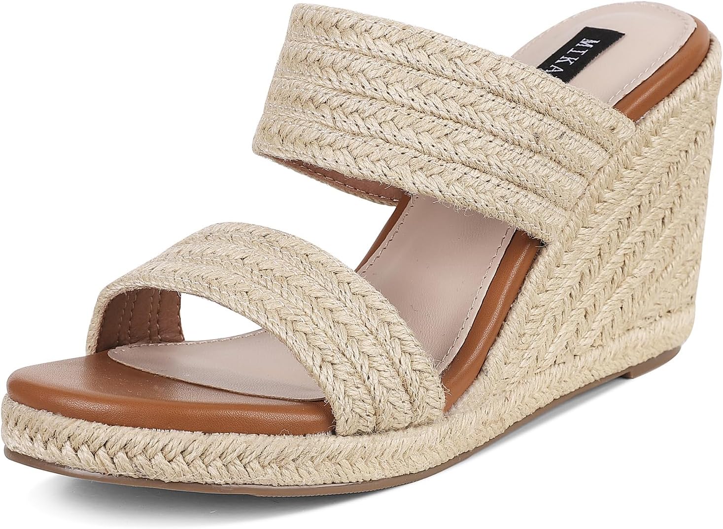 Detalle de mikarka Slip On Wedge Sandals for Women – Open Toe Espadrille Platform Slides