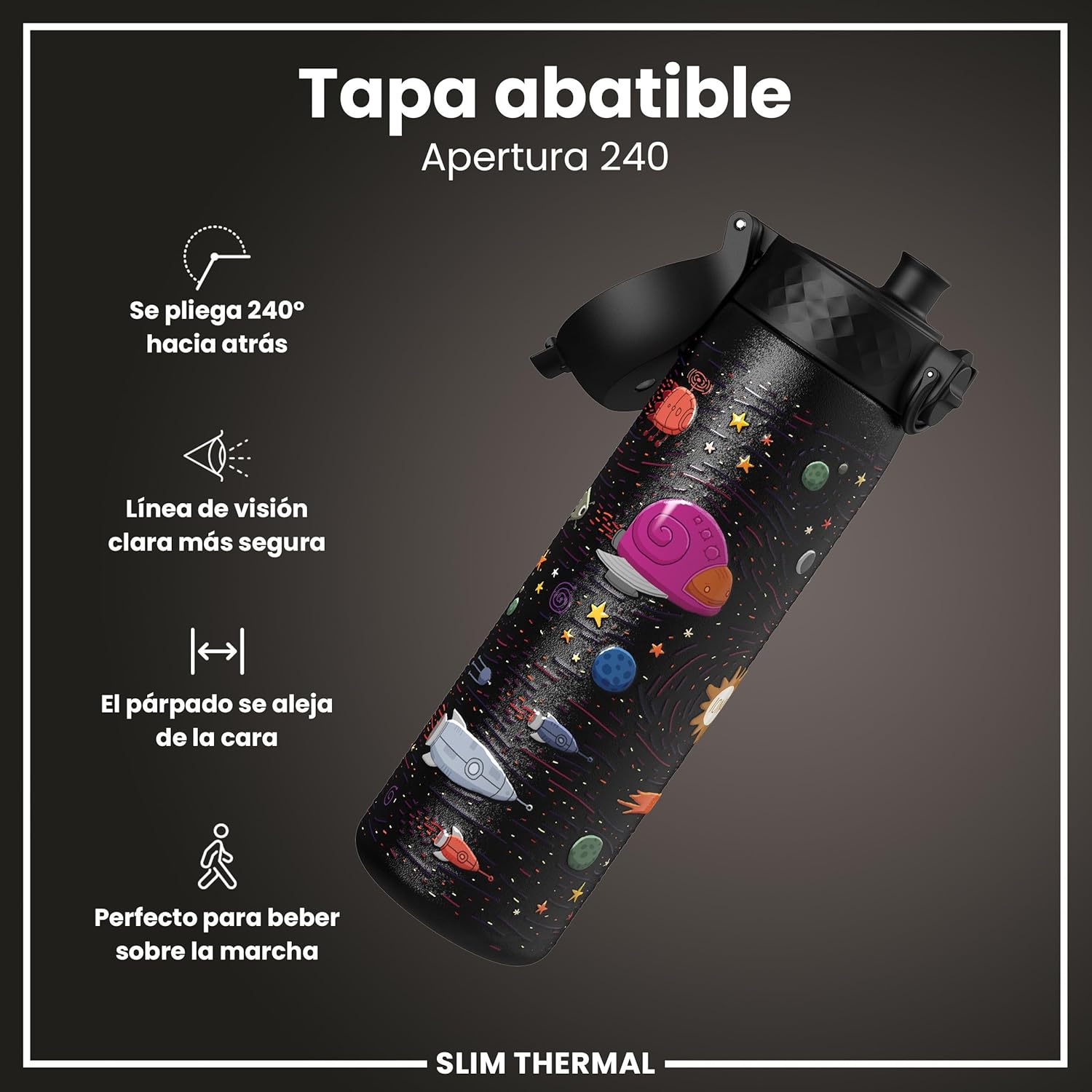 Detalle 2 de ion8 Botella de Agua Inox 600ml 💧 Sin Aislamiento y Segura
