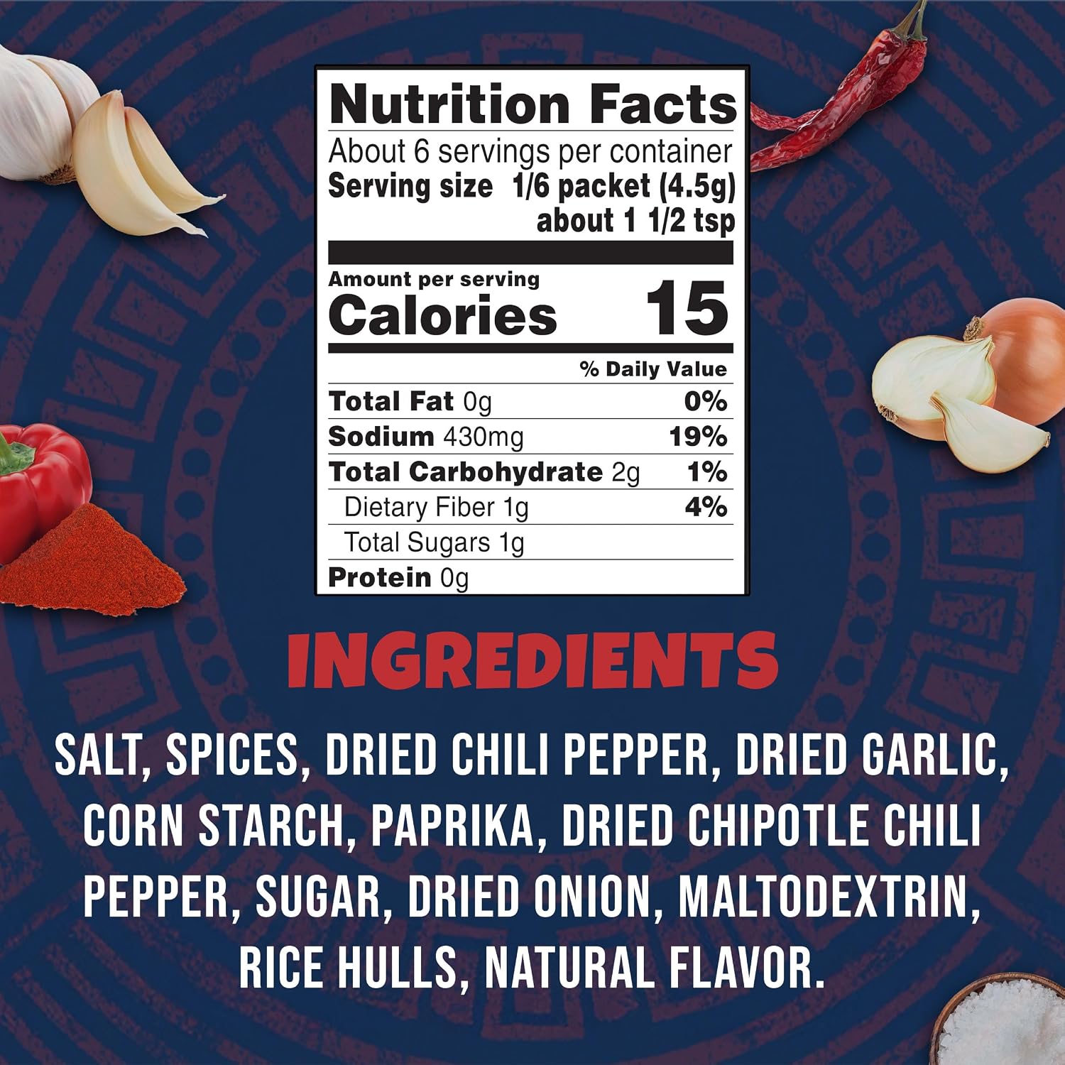 Thumbnail 1 de Ortega 1165247 Original Street Taco Seasoning Mix, 12 x 1-Ounce Packets