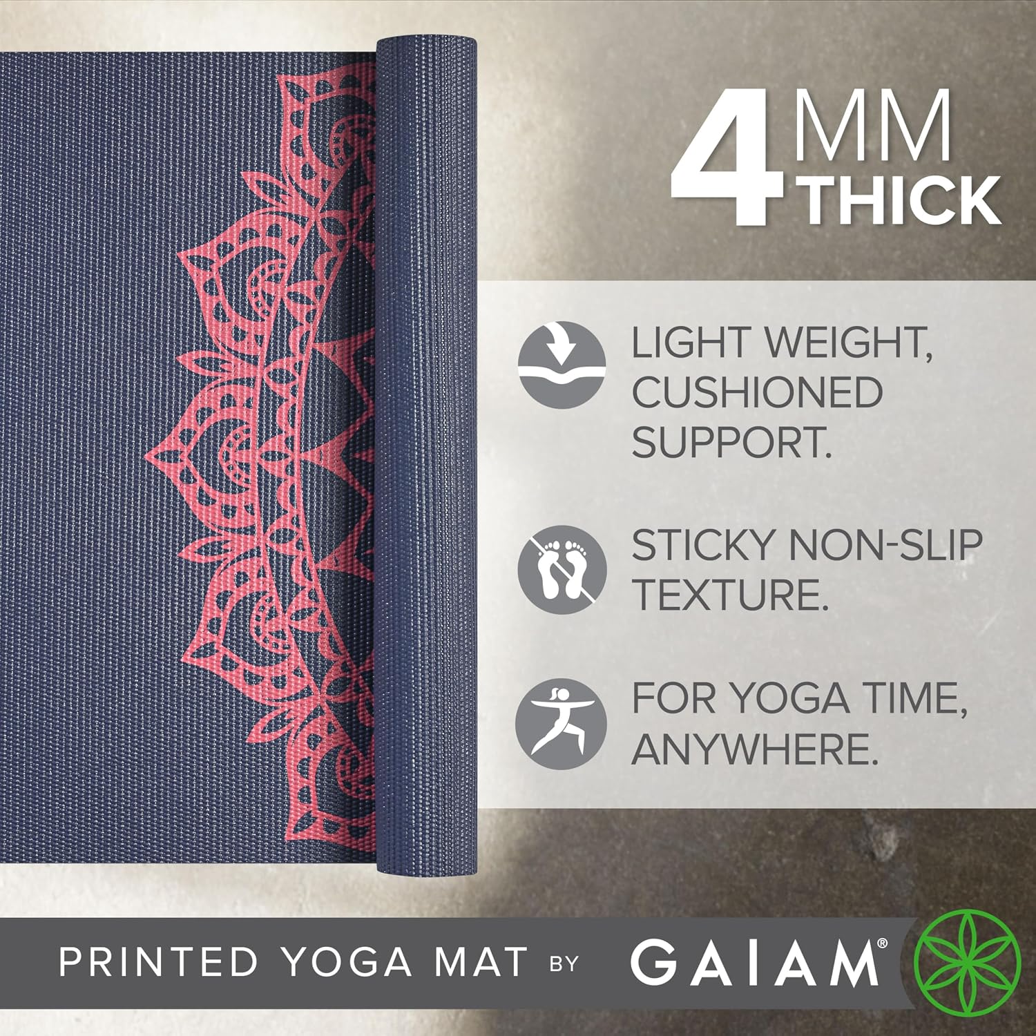 Thumbnail 4 de Gaiam Print Yoga Mat for Yoga & Pilates ๐งโ