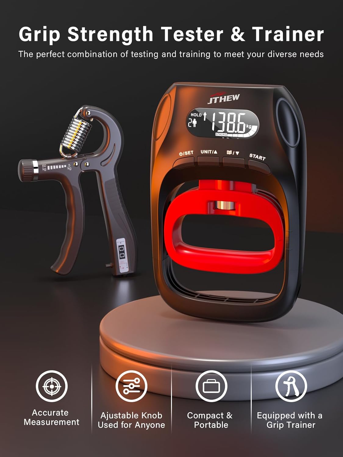 Thumbnail 1 de JTHEW Grip Strength Trainer 11-132lbs