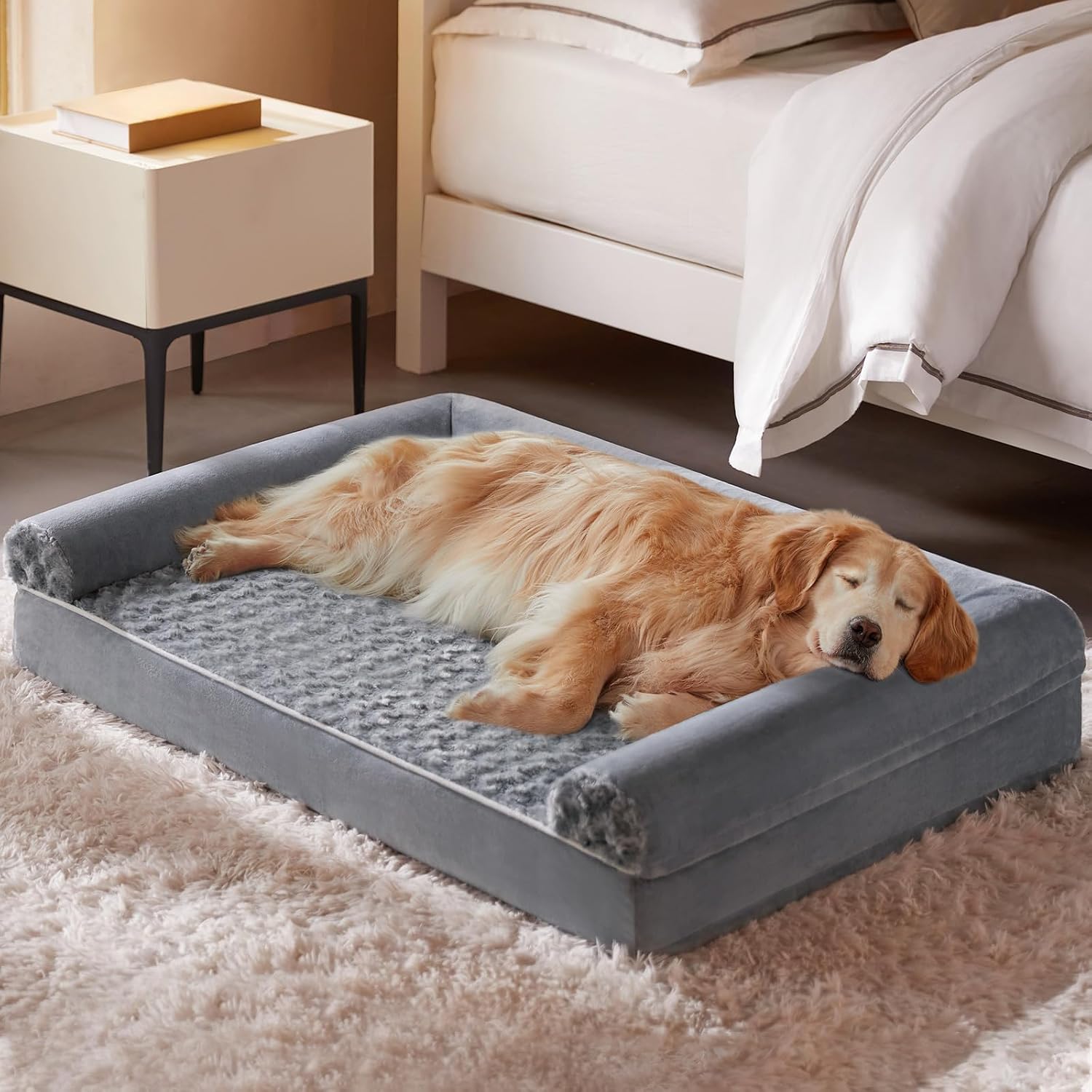 Detalle de Quilmfoam Large Dog Bed with Orthopaedic Support and Removable Washable Cover