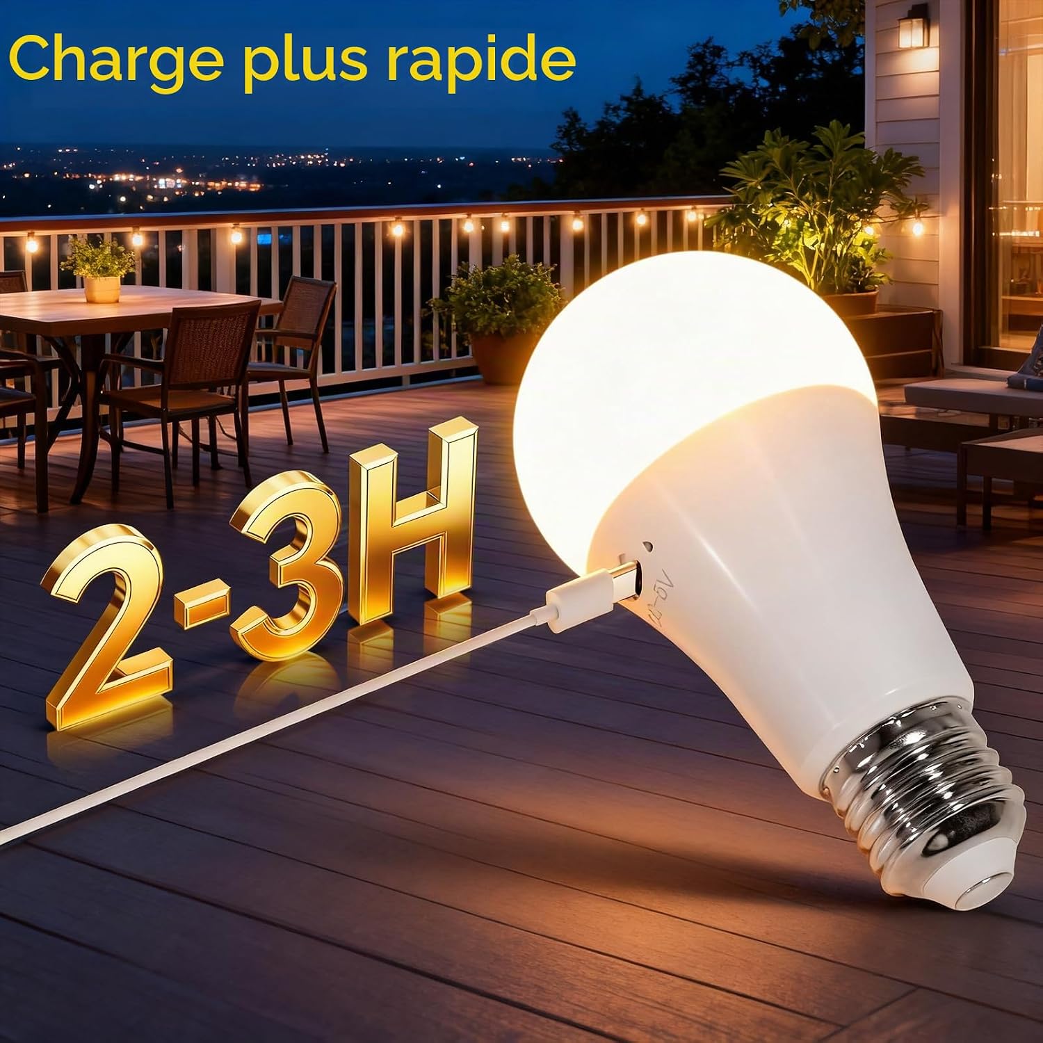 Detalle de Kambo D0742 oplaadbare E27-ledlampen, dimbaar met afstandsbediening en timer