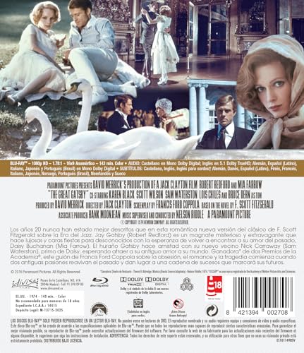 Thumbnail 1 de El Gran Gatsby (1974) Blu‑ray