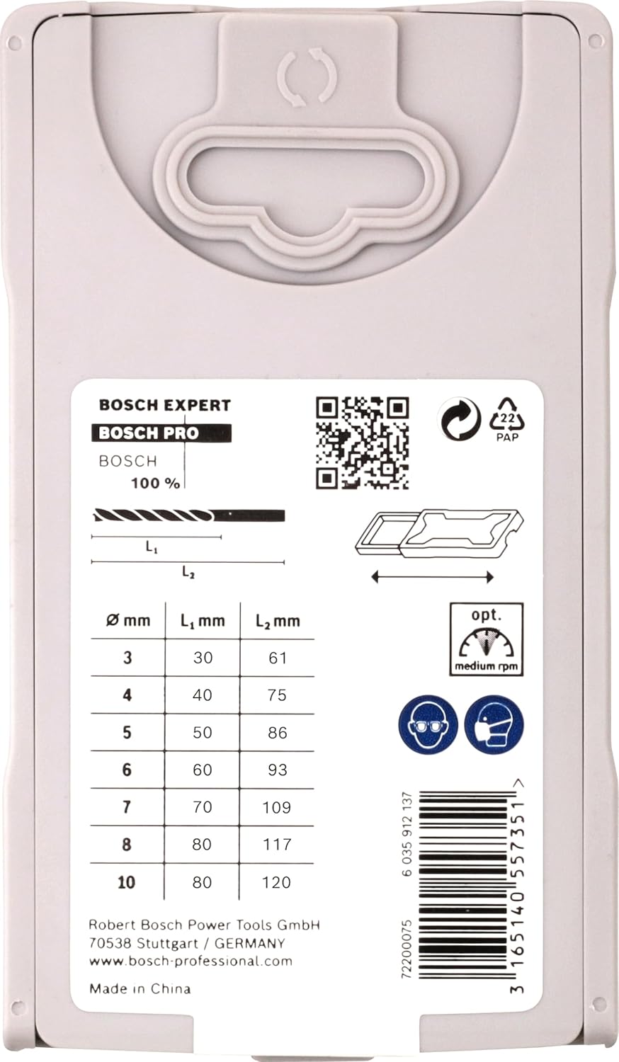 Thumbnail 3 de Coffret de 7 forets cylindriques pour bois Bosch 2607017034 (diamètres 3 à 10 mm)