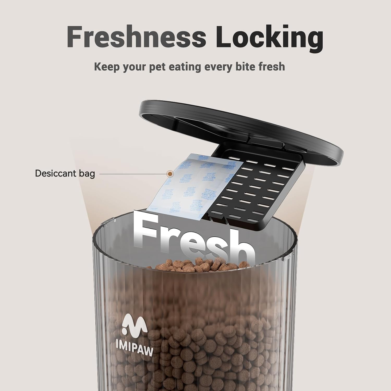 Thumbnail 6 de IMIPAW Automatic Cat Feeder for Two Cats with App Control and 4L Fresh Lock Dispenser