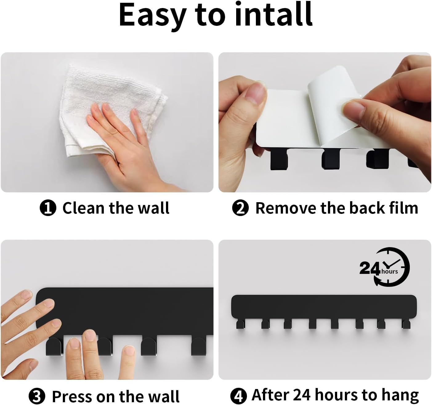 Thumbnail 6 de pickpiff Heavy Duty Self Adhesive 8 Hooks for Hanging, 2 Pack ⌛