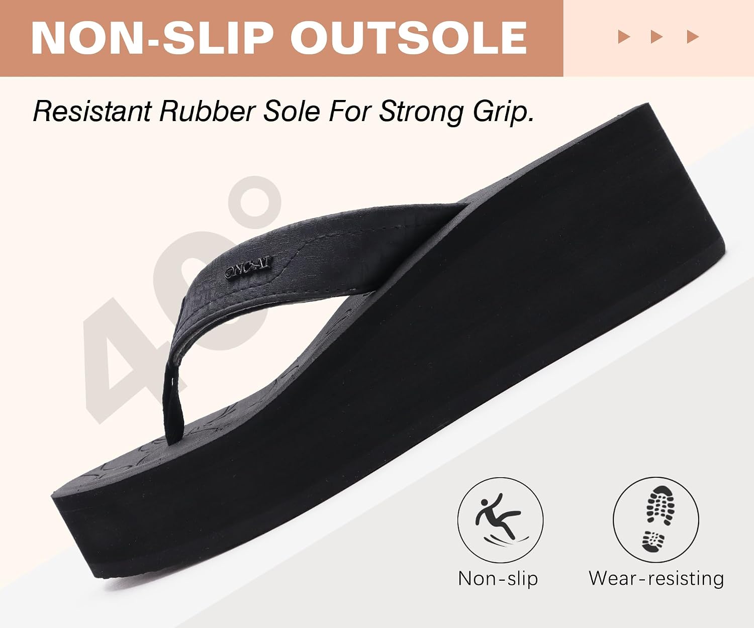 Thumbnail 6 de ONCAI Women's Platform Wedge Flip Flops: Trendy Dressy Flatforms with Comfortable Walking Soles