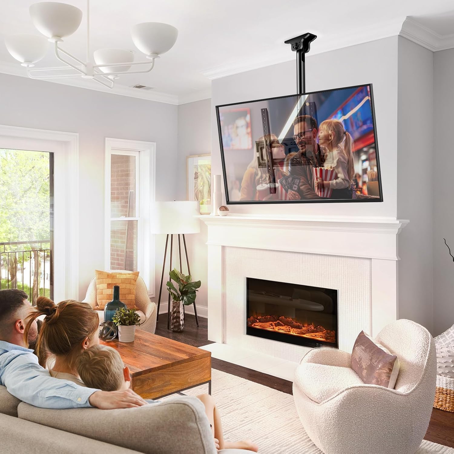 Thumbnail 6 de PERLESMITH PSCM2-E Ceiling TV Bracket – Adjustable Full Motion Mount for 26–65 inch TVs