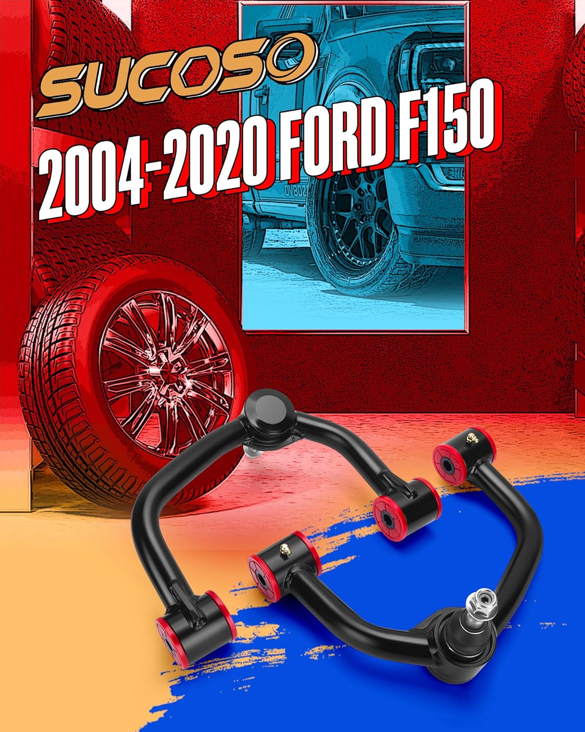 Detalle 2 de 2-4in F150 Upper Control Arms (2 pcs) – Front Steel UCA for 2004-2020 Ford F-150