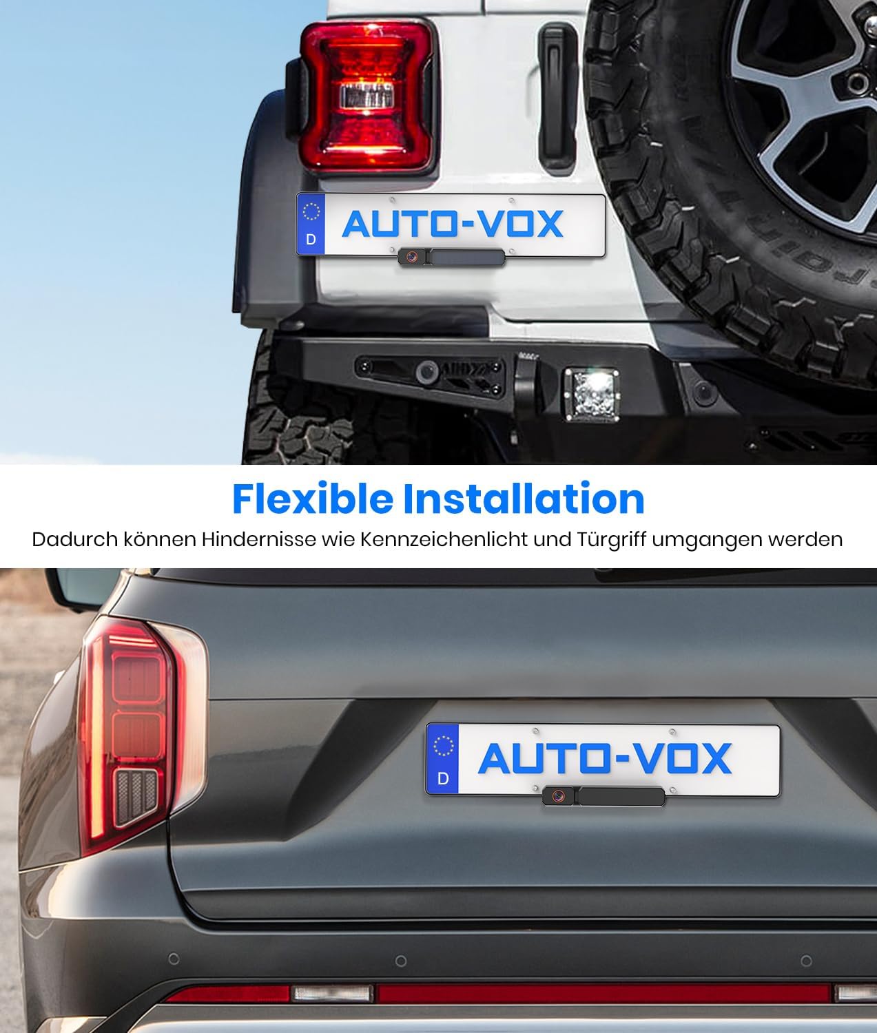 Thumbnail 6 de AUTO-VOX Solar Rückfahrkamera Kabellos 5 Zoll Monitor