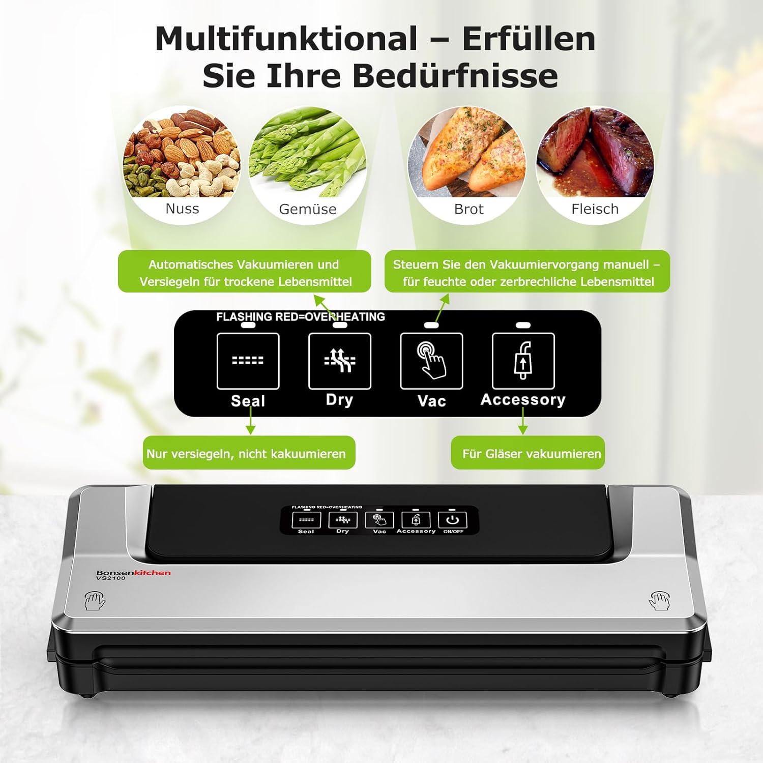 Thumbnail 1 de Bonsenkitchen Vakuumiergerät 5 Beutel 🥡