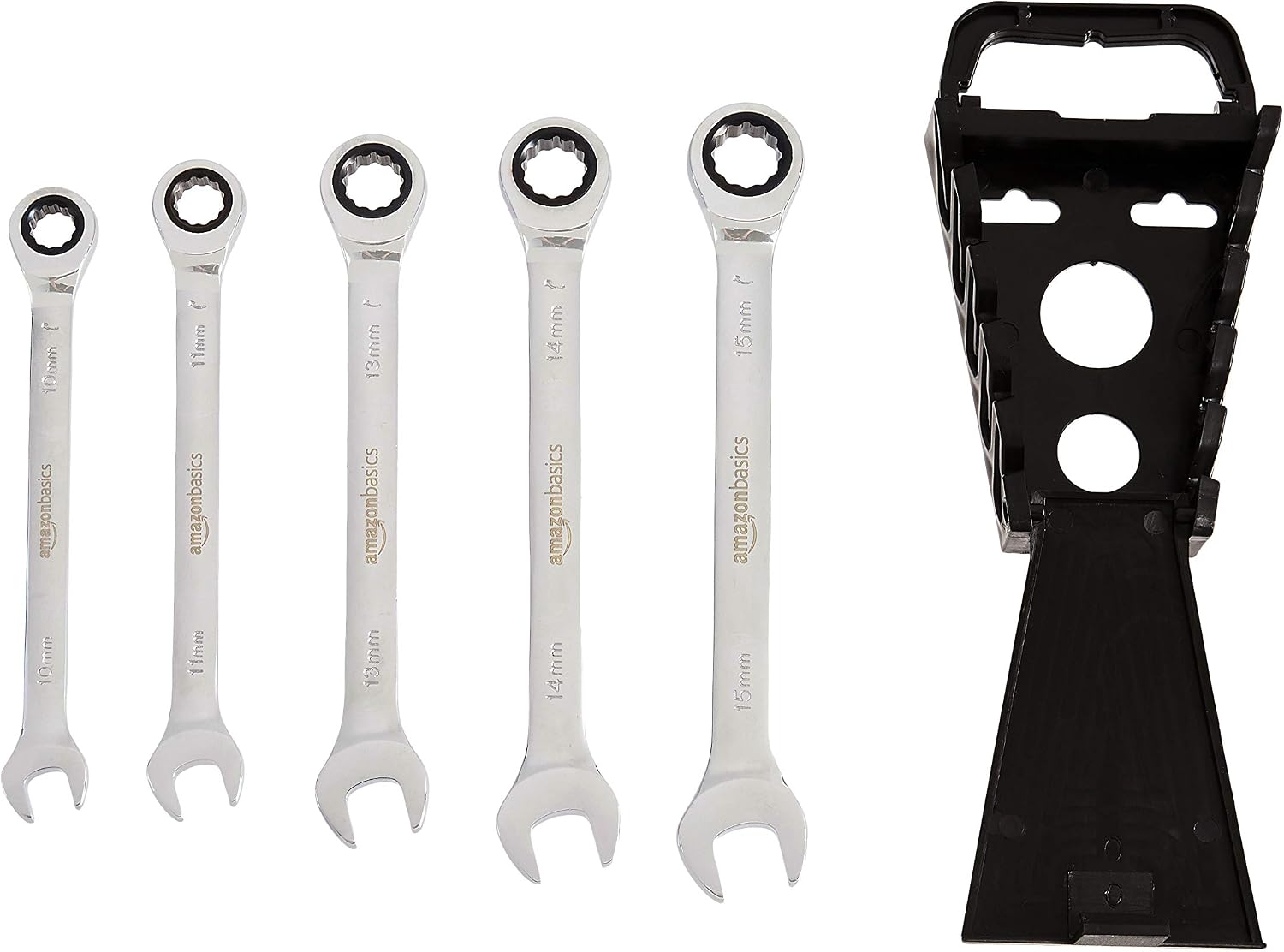 Detalle de Amazonベーシック DS-RWS-5M ラチェットレンチセット 5本組・72歯・Cr-V鋼