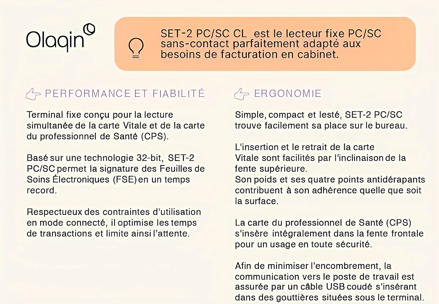 Thumbnail 2 de Lecteur carte Sesam Vitale Set 2 sans contact (NFC) — Plug & Play compatible CPS, Windows, Mac et Linux
