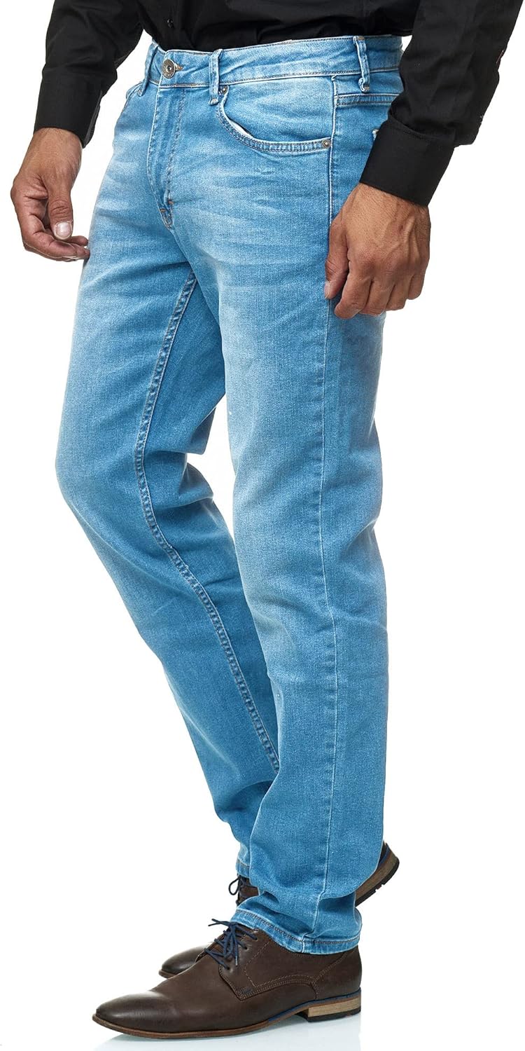 Thumbnail 1 de JEEL Herren-Jeans Regular-Fit Straight-Cut mit Stretch – Basic Washed