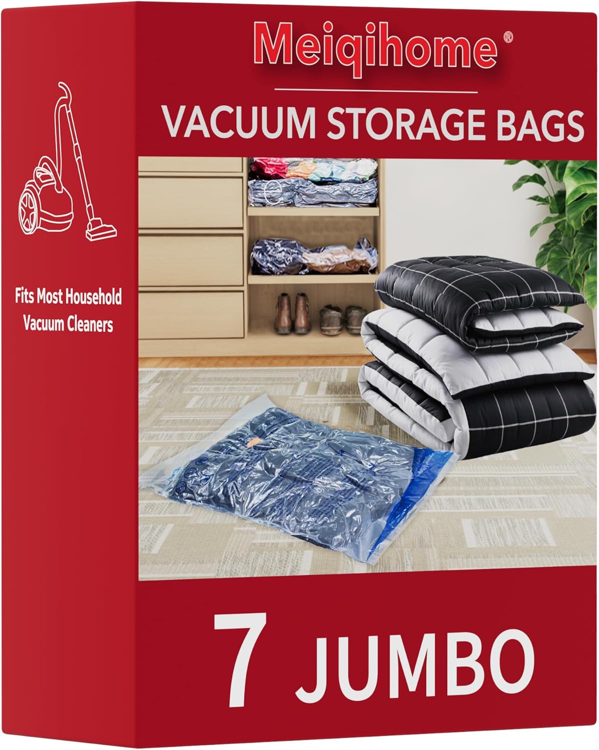Detalle de MEIQIHOME Vacuum Storage Bags 7 Jumbo 100x70cm