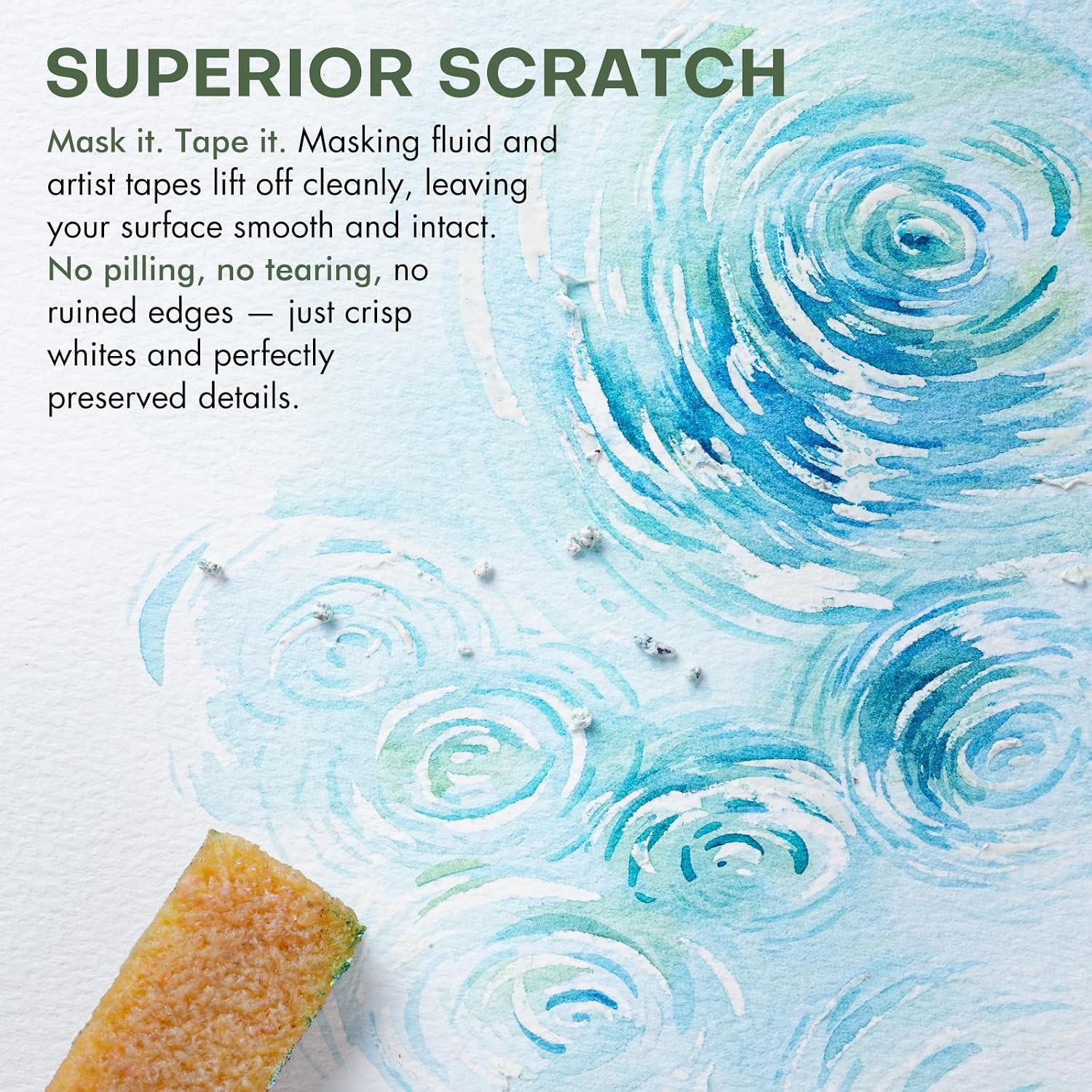 Thumbnail 4 de Fuumuui 30 Sheets Watercolour Journal – 7.6 x 7.6 in (19.3 x 19.3 cm) 100% Cotton Cold Pressed Paper