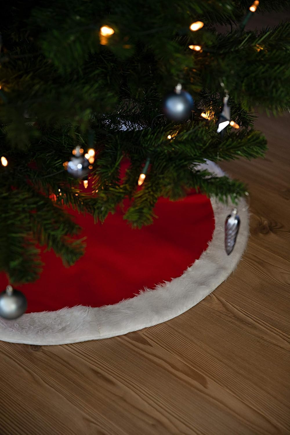 Thumbnail 1 de HEITMANN DECO okrągła podkładka pod choinkę, 94 cm, czerwona z białym brzegiem
