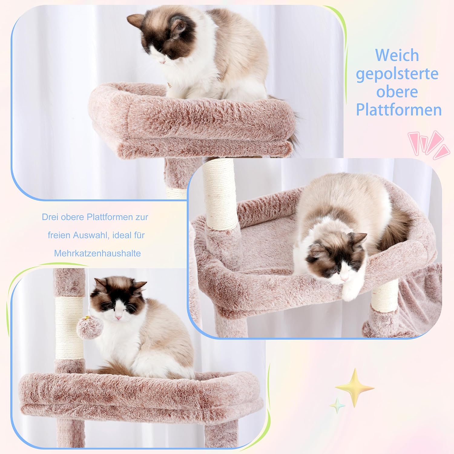 Thumbnail 4 de Hey-brother Arbre Ă chat XXL 180 cm pour grands chats đ±