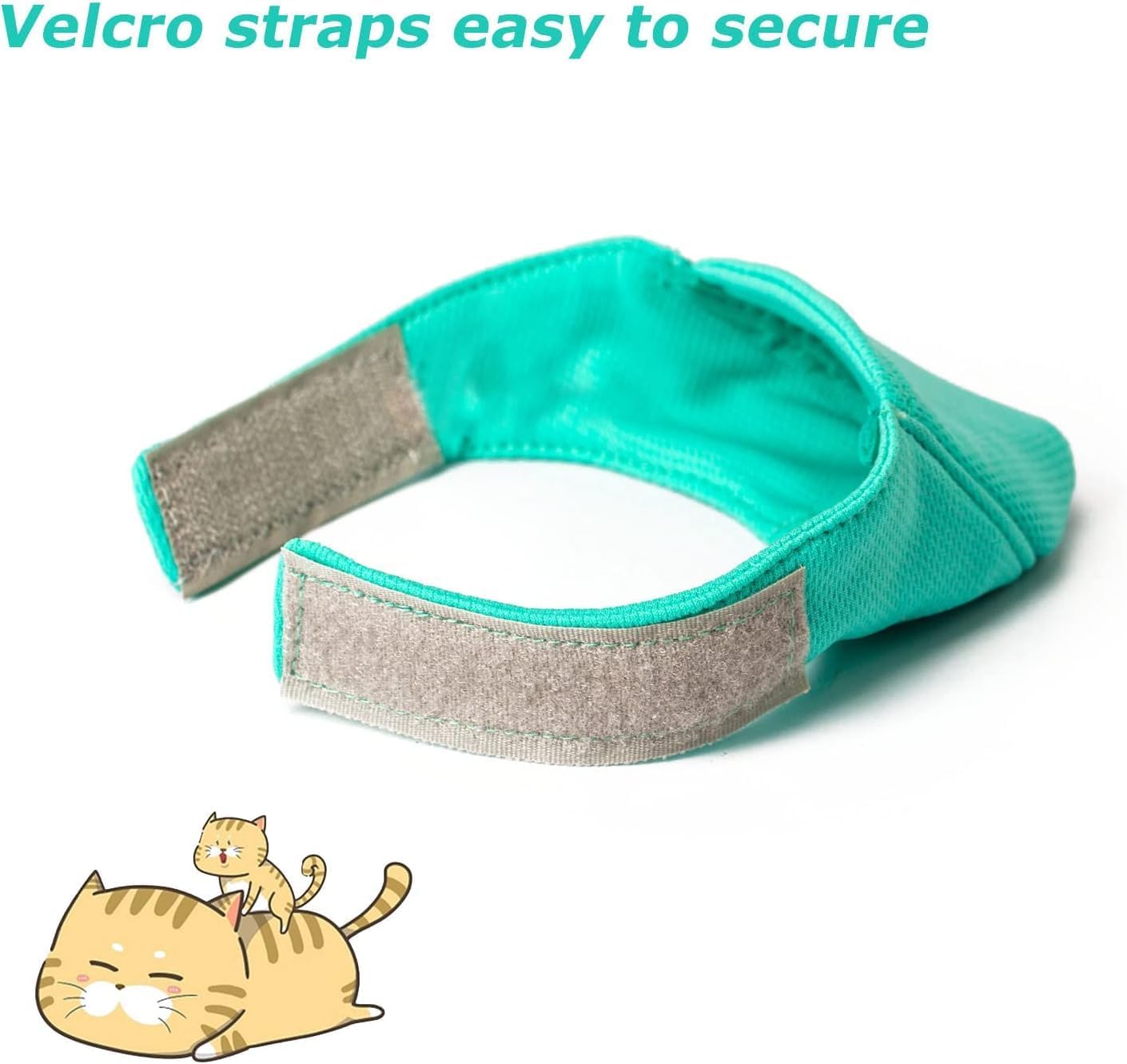 Detalle de OHCOZZY Cat Muzzle with Breathable Mesh (M, Green) for Preventing Biting and Chewing