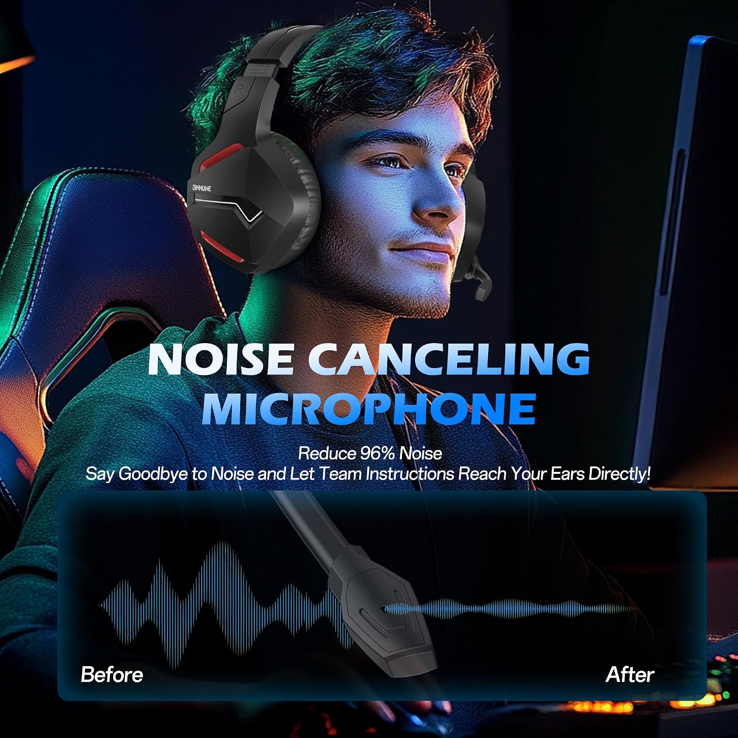 Thumbnail 4 de BINNUNE Xbox Wireless Gaming Headset for Xbox