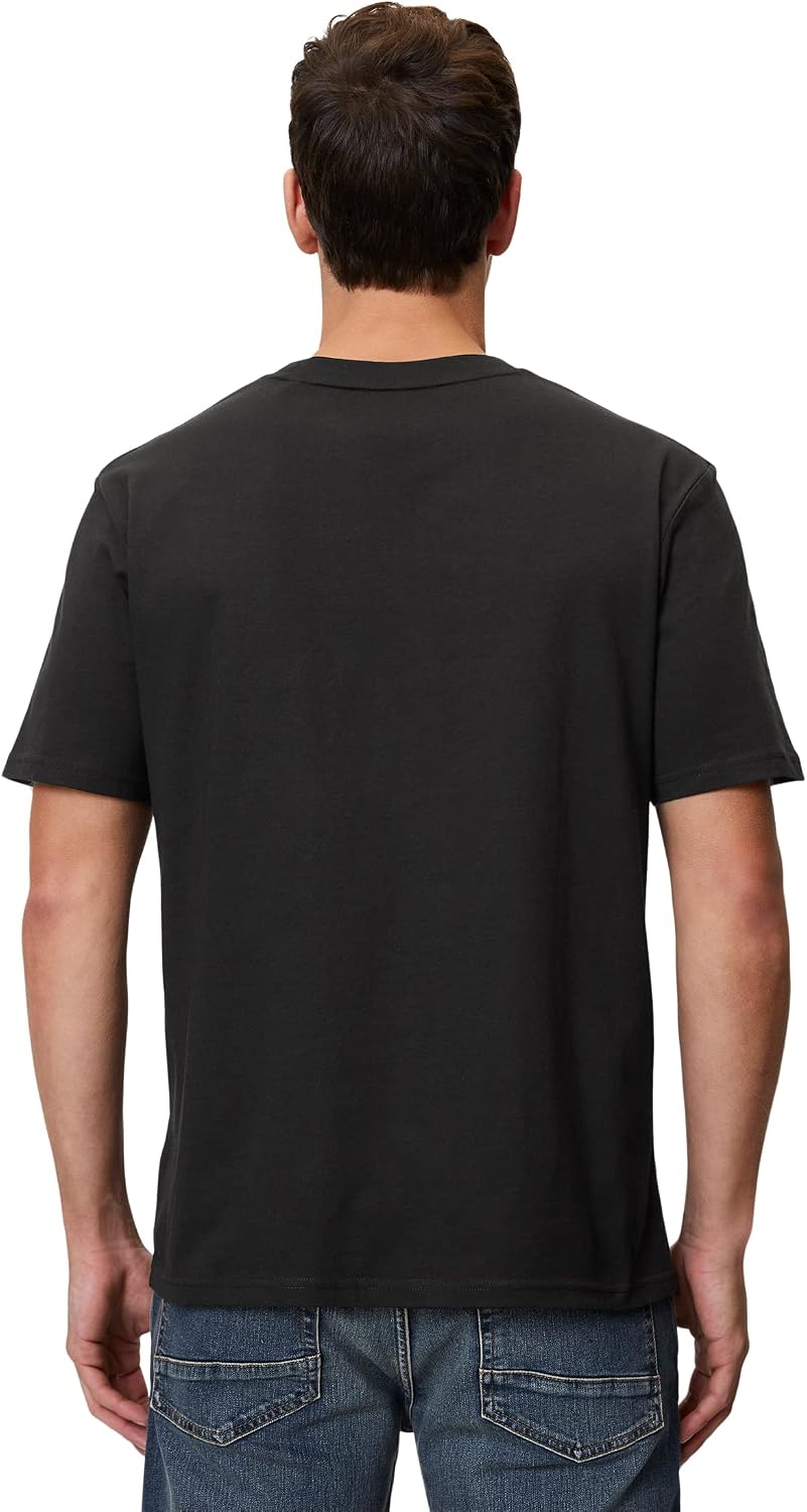 Detalle de Marc O'Polo Herren 51556 – T-Shirt mit Rundhals-Ausschnitt aus Bio-Baumwolle (1er Pack)