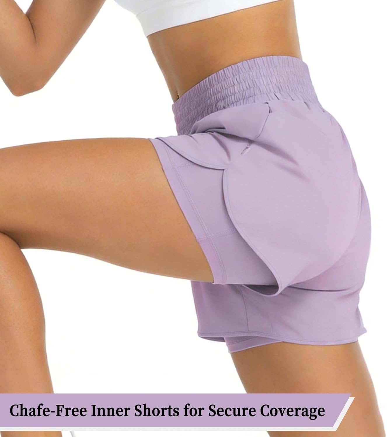 Thumbnail 5 de Gozina Women's 2-in-1 Running Shorts with Phone Pocket – Lightweight, Versatile & Secure