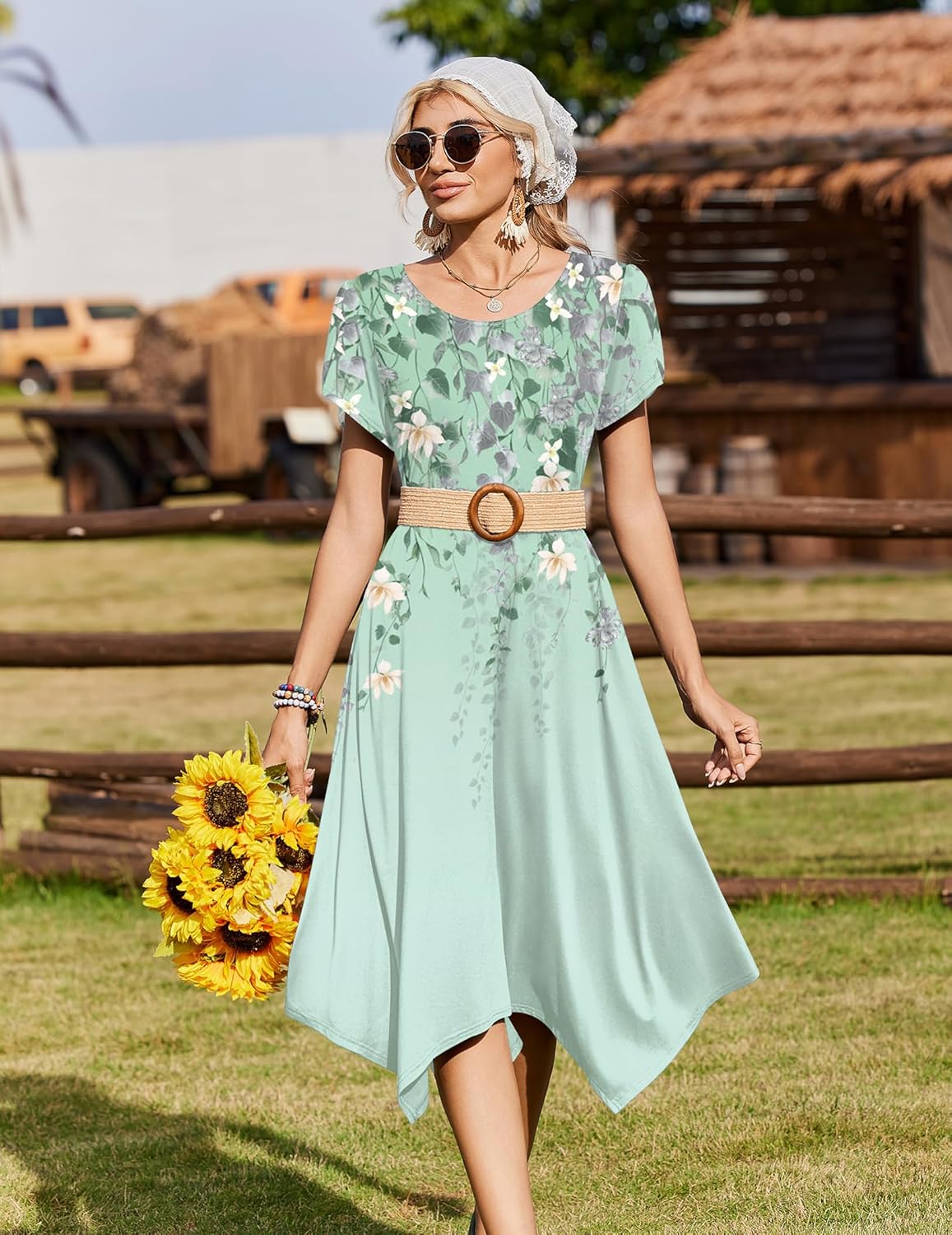 Thumbnail 1 de Zeagoo Women's Casual Summer Dress with Pockets - Midi Flowy Sundress (2026)