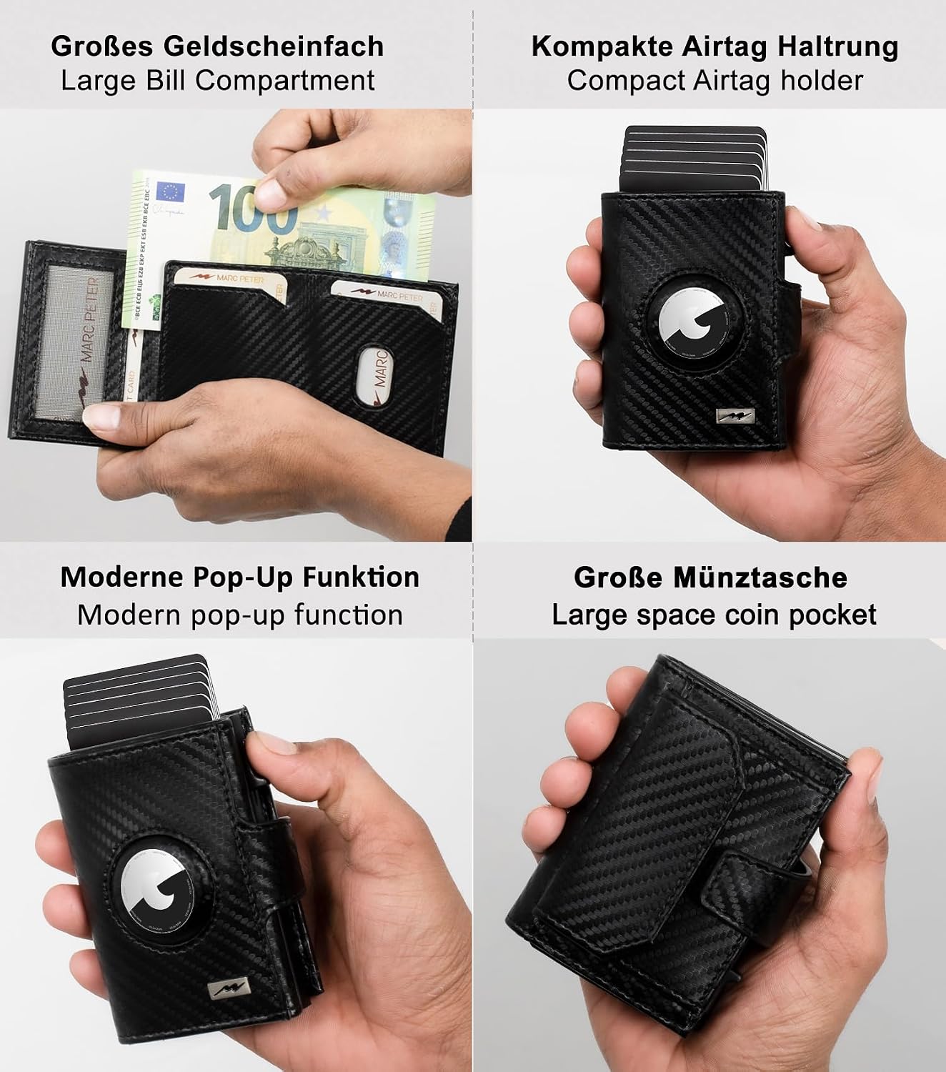 Thumbnail 3 de Marc Peter Chicago Carbon Geldbörse RFID Slim