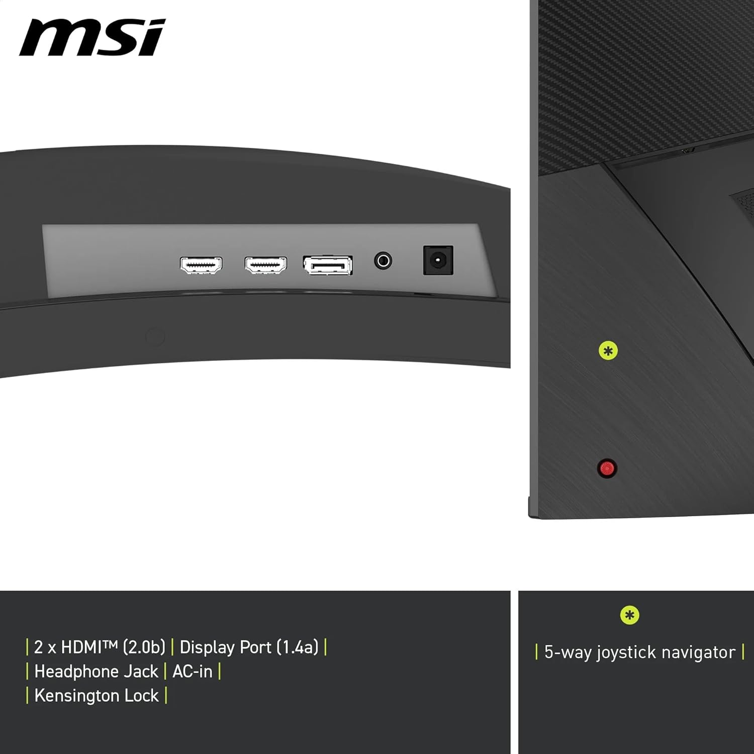 Thumbnail 5 de MSI MAG 325CQPF E18 32-Inch WQHD 1000R Gaming Monitor