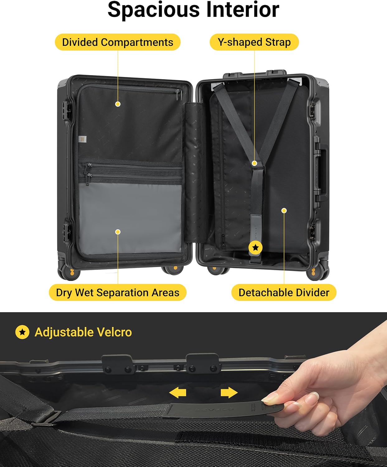 Thumbnail 4 de LEVEL8 Zipperless 24 Inch Hardside Suitcase
