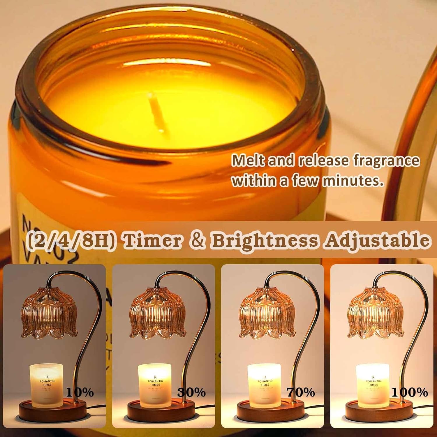 Thumbnail 3 de Funistree Flower Candle Warmer 8-hour 🕯