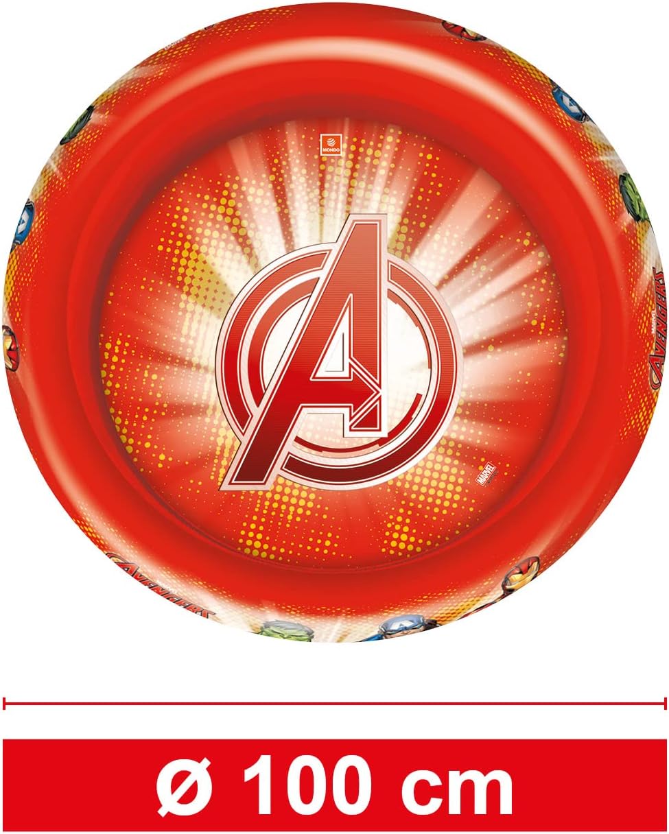 Detalle 2 de Mondo Toys Avengers 2 Rings Pool - Piscina gonfiabile per bambini, diametro 100 cm