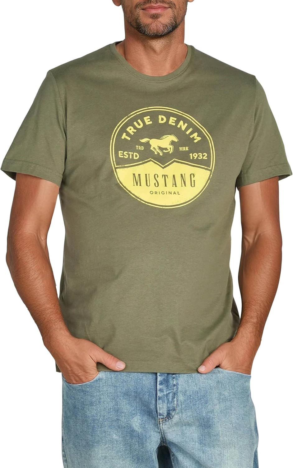 Thumbnail 4 de MUSTANG T-Shirt Herren Baumwolle Regular Fit – 4er Pack, Rundhals, Kurzarm