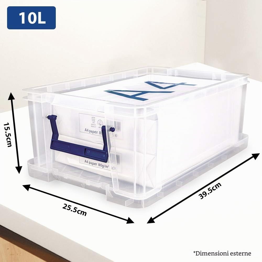 Thumbnail 1 de Bankers Box Prostore: scatola porta oggetti in plastica con coperchio, 10 L, impilabile, 14 x 34 x 21,5 cm