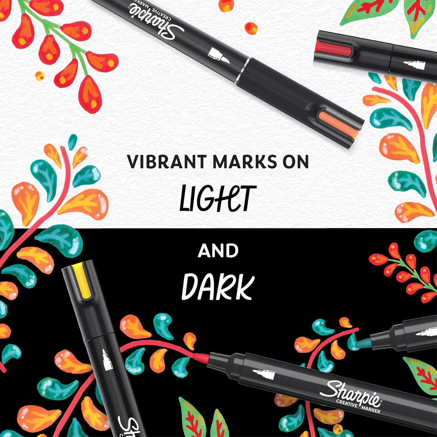 Detalle de Sharpie Creative Marker – pennarelli acrilici a base d’acqua per hobby creativi, nero (6 pezzi)