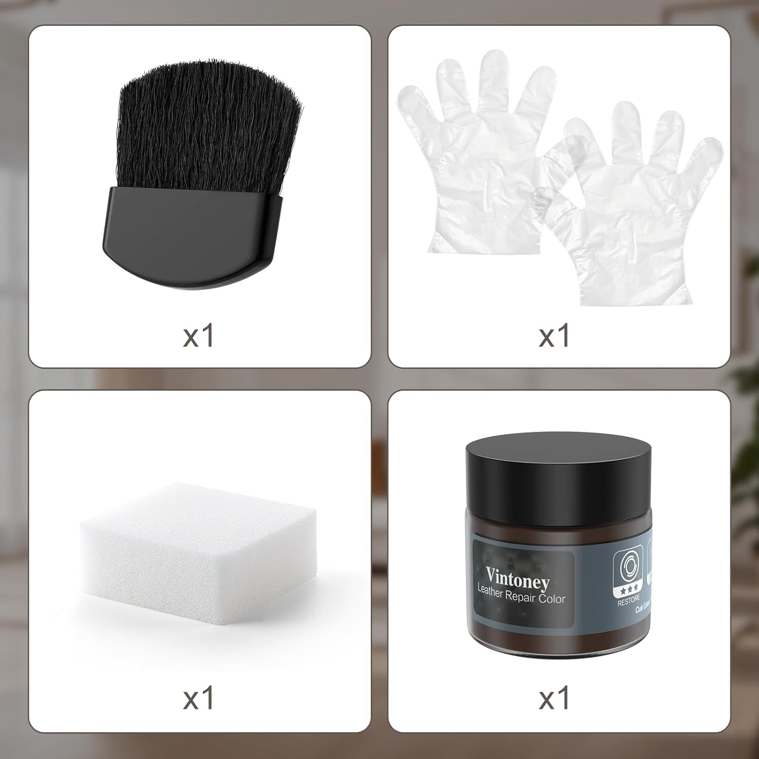 Thumbnail 6 de Leder Reparatur Set Vintoney (50 ml) Braun – Lederreparaturcreme für Kratzer und Risse bei glattem Leder